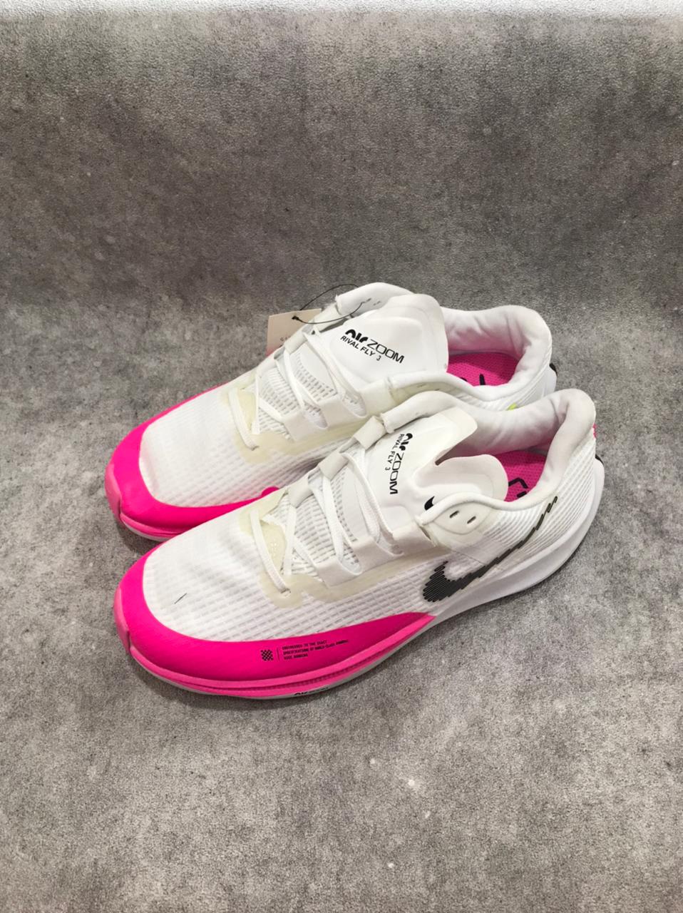 NIKE AIR ZOOM RIVAL FLY 3 PINK WHITE - Sepatu Nike Running di Berlimpahshoes Situbondo